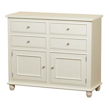 Furniture123 Rosalie White Pine 4 Drawer Sideboard
