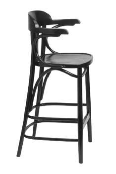 Furniture123 Saint Clair Curved Stools with Armrests in Black