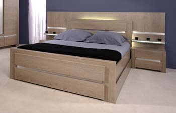 Shada Bed in Ash Oak with Headboard Surround and