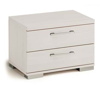 Furniture123 Story 2 Drawer Bedside Chest in White