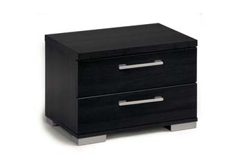 Furniture123 Stowe 2 Drawer Bedside Chest in Wenge