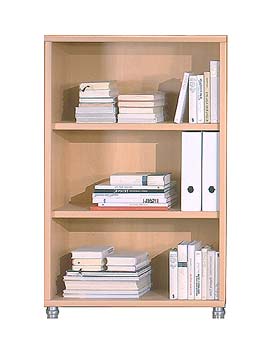 Furniture123 Summit 2 Shelf Wide Bookcase in Light Beech