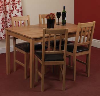 Tamber Solid Oak Rectangular Dining Set