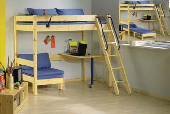 Furniture123 Thuka Maxi 24 - Highsleeper Bed with Chair Bed and Glide Desk