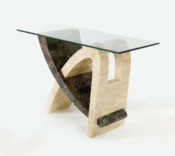 Furniture123 Tsar Hall Table in Brown and Cream - FREE NEXT