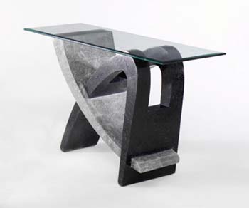 Furniture123 Tsar Hall Table in Grey and Black - FREE NEXT