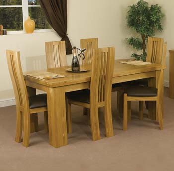 Furniture123 Warebridge Oak Rectangular Dining Set