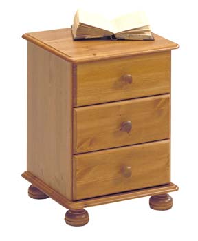 Wessex Pine 3 Drawer Bedside Chest