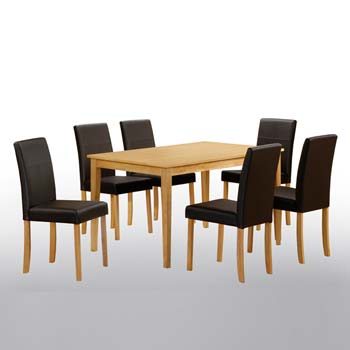 Furniture123 Woodleigh Oak Rectangular Dining Set
