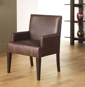 Furniture123 Xenon Two Tone Brown Leather Club Chair