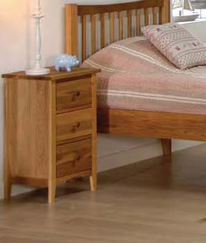 Furniture123 Yale 3 Drawer Narrow Bedside Chest in Oak
