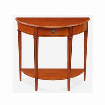 Yarlside Half Circle Console Table in Cherry