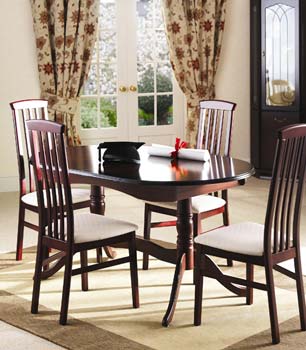 Furniture123 Yeovil Oval Extending Dining Set with Slat Back