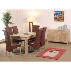 Furniturelink - Galaxy Dining Table with 6 Chairs