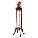 FurnitureToday Accent Mahogany Barley Twist Plant Stand