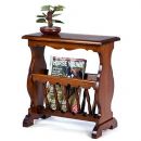 FurnitureToday Accent Mahogany Magazine Rack
