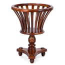 FurnitureToday Accent Mahogany Slatted Flower Basket