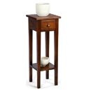 FurnitureToday Accent Mahogany Square Plant Stand