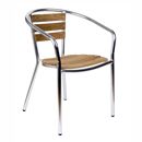 FurnitureToday Alloy and teak armchair