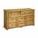 Amalfi Pine 2 over 6 Drawer Large Chest