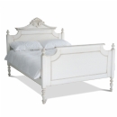 FurnitureToday Amore White Crested High End Bed