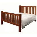 FurnitureToday Antibes dark slatted bed