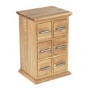 FurnitureToday Antibes light 6 drawer CD unit
