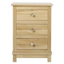 FurnitureToday Arundel oak 3 drawer bedside chest