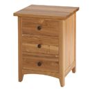 FurnitureToday Ash night table with three drawers