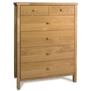 FurnitureToday Atlantis Oak 6 drawer chest of drawers