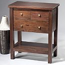 FurnitureToday Bali Mahogany 3 drawer occasional table