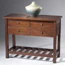 FurnitureToday Bali Mahogany 4 drawer console table
