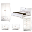 FurnitureToday Bari High Gloss Bedroom Set