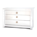 FurnitureToday Bari High Gloss White 3 Drawer Chest
