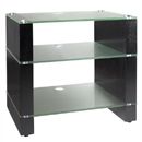 FurnitureToday Blok 300 Black Oak Sand Blasted Glass AV Rack