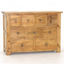 FurnitureToday Breton pine 9 drawer chest of drawers