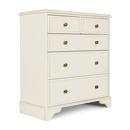 FurnitureToday Chateau Cream 2 over 3 Wide Chest