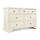 FurnitureToday Chateau Cream 3 over 4 Wide Chest