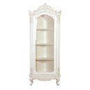 FurnitureToday Chateau white painted glazed corner cabinet 