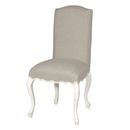 FurnitureToday Chateau white painted linen dining chair