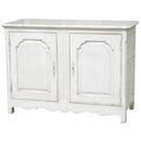 FurnitureToday Chateau white painted plain 2 door sideboard