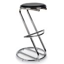 FurnitureToday Chrome and Leather Barstool