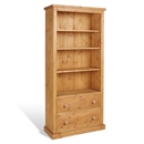 Chunky Pine 6FT Bookcase with Drawers