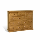 FurnitureToday Chunky Pine Kenilworth 9 Drawer Chest