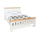 FurnitureToday Chunky Pine White Bed