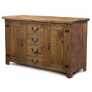 FurnitureToday Chunky Plank pine 2 door 4 drawer sideboard