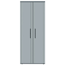 FurnitureToday Contempo Flair Futuristic Tall Cupboard 