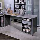 FurnitureToday Contempo Flair Large Desk ALU