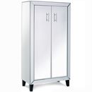 FurnitureToday Contemporary Mirrored 2 Door Cabinet