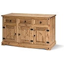 FurnitureToday Corona Pine 3 Drawer 3 Door Sideboard